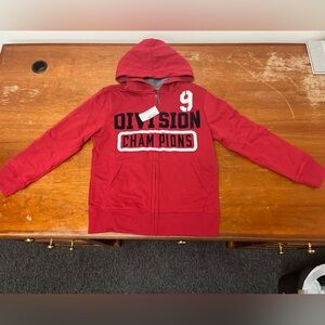 The Children's Place Boys Red Graphic Full Zip Hoodie Sweatshirt M(7/8)